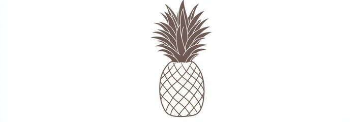 Obraz premium Decorative pineapple graphic suggesting tropical vibes for summer events and culinary delights. Generative AI