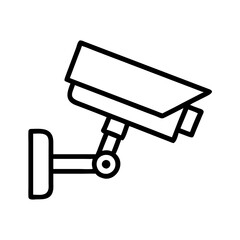surveillance camera icon, surveillance camera line art - simple line art of surveillance camera, perfect for surveillance camera logos and icons and themed design 
