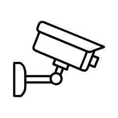 surveillance camera icon, surveillance camera line art - simple line art of surveillance camera, perfect for surveillance camera logos and icons and themed design 