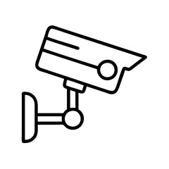surveillance security camera icon, surveillance security camera line art - simple line art of surveillance security camera, perfect for surveillance security camera logos and icons and themed design 