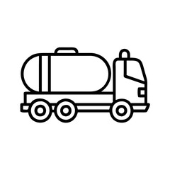 tanker truck logo icon, tanker truck logo line art - simple line art of tanker truck logo, perfect for tanker truck logo logos and icons and themed design 