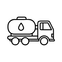 tanker truck logo icon, tanker truck logo line art - simple line art of tanker truck logo, perfect for tanker truck logo logos and icons and themed design 