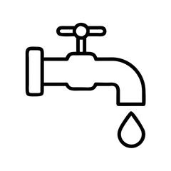 tap water icon, tap water line art - simple line art of tap water, perfect for tap water logos and icons and themed design 