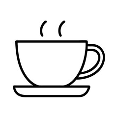 tea cup icon, tea cup line art - simple line art of tea cup, perfect for tea cup logos and icons and themed design 
