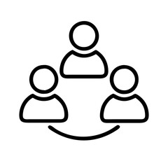 team icon, team line art - simple line art of team, perfect for team logos and icons and themed design 