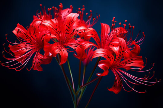 red spider lily flower, red lycoris, mystical, bloody Stock Illustration |  Adobe Stock