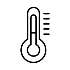thermometer icon, thermometer line art - simple line art of thermometer, perfect for thermometer logos and icons and themed design 