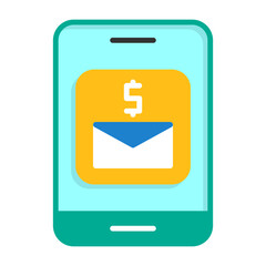 Budgeting app Flat Style Icon