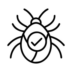 tick icon, tick line art - simple line art of tick, perfect for tick logos and icons and themed design 