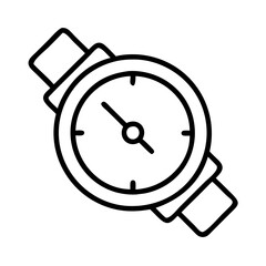 time watch icon, time watch line art - simple line art of time watch, perfect for time watch logos and icons and themed design 