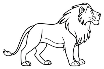 lion outline drawing