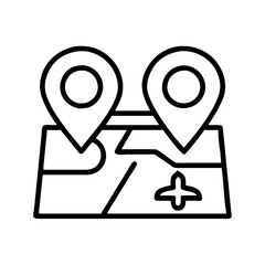 tourist locations icon, tourist locations line art - simple line art of tourist locations, perfect for tourist locations logos and icons and themed design 