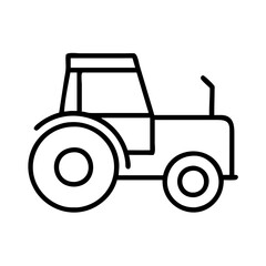 tractor icon, tractor line art - simple line art of tractor, perfect for tractor logos and icons and themed design 