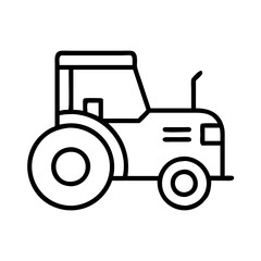 tractor icon, tractor line art - simple line art of tractor, perfect for tractor logos and icons and themed design 