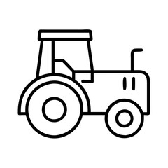 tractor icon, tractor line art - simple line art of tractor, perfect for tractor logos and icons and themed design 