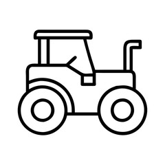 tractor icon, tractor line art - simple line art of tractor, perfect for tractor logos and icons and themed design 