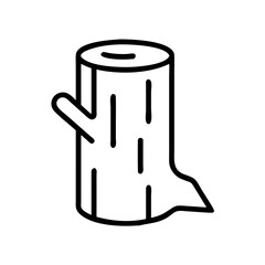 tree trunk icon, tree trunk line art - simple line art of tree trunk, perfect for tree trunk logos and icons and themed design 