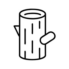 tree trunk icon, tree trunk line art - simple line art of tree trunk, perfect for tree trunk logos and icons and themed design 