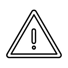 triangular warning hazard icon, triangular warning hazard line art - simple line art of triangular warning hazard, perfect for triangular warning hazard logos and icons and themed design 
