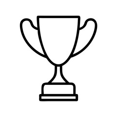 trophy award icon, trophy award line art - simple line art of trophy award, perfect for trophy award logos and icons and themed design 