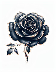 Dark Beauty: Rose with Golden Details