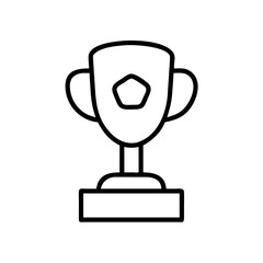 trophy icon, trophy line art - simple line art of trophy, perfect for trophy logos and icons and themed design 