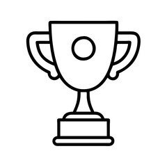 trophy icon, trophy line art - simple line art of trophy, perfect for trophy logos and icons and themed design 