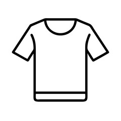 t shirt icon, t shirt line art - simple line art of t shirt, perfect for t shirt logos and icons and themed design 