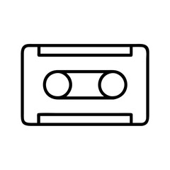 Obraz premium vhs icon, vhs line art - simple line art of vhs, perfect for vhs logos and icons and themed design 