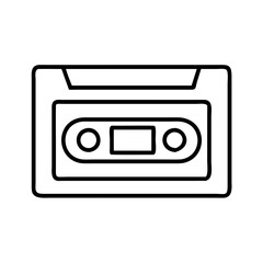vhs icon, vhs line art - simple line art of vhs, perfect for vhs logos and icons and themed design 