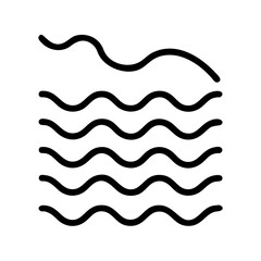 Fototapeta premium water wave icon, water wave line art - simple line art of water wave, perfect for water wave logos and icons and themed design 