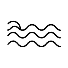 wave icon, wave line art - simple line art of wave, perfect for wave logos and icons and themed design 