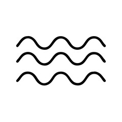Obraz premium wave icon, wave line art - simple line art of wave, perfect for wave logos and icons and themed design 