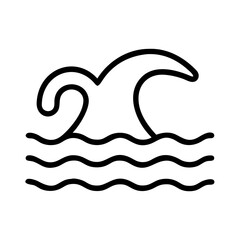 Obraz premium wave icon, wave line art - simple line art of wave, perfect for wave logos and icons and themed design 