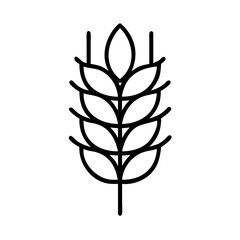 wheat ear icon, wheat ear line art - simple line art of wheat ear, perfect for wheat ear logos and icons and themed design 