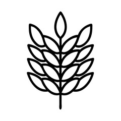 wheat ear icon, wheat ear line art - simple line art of wheat ear, perfect for wheat ear logos and icons and themed design 