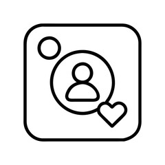 white social media icon, white social media line art - simple line art of white social media, perfect for white social media logos and icons and themed design 