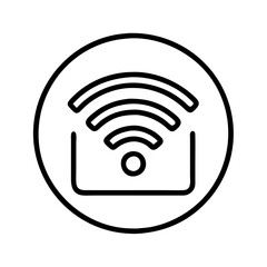 wi fi icon, wi fi line art - simple line art of wi fi, perfect for wi fi logos and icons and themed design 