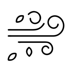 wind icon, wind line art - simple line art of wind, perfect for wind logos and icons and themed design 
