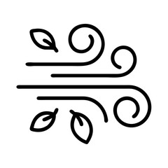 wind icon, wind line art - simple line art of wind, perfect for wind logos and icons and themed design 