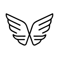 Obraz premium wings icon, wings line art - simple line art of wings, perfect for wings logos and icons and themed design 