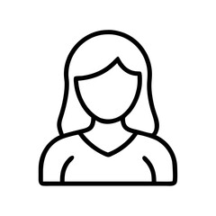 woman shadow icon, woman shadow line art - simple line art of woman shadow, perfect for woman shadow logos and icons and themed design 
