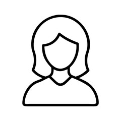 woman shadow icon, woman shadow line art - simple line art of woman shadow, perfect for woman shadow logos and icons and themed design 