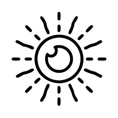 yellow sun icon, yellow sun line art - simple line art of yellow sun, perfect for yellow sun logos and icons and themed design 