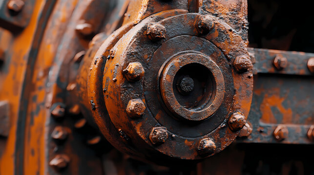 Iron oxidation close-up. Industrial Rust Texture. Illustration