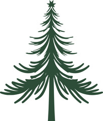 Fototapeta premium only line art in a bold line of a Christmas pine tree line art vector with no color background 23.eps