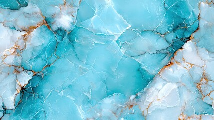   A blue marble close-up with golden veins on both sides and edges