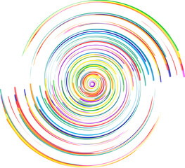 Radial, radiating, concentric lines with rotation effect
