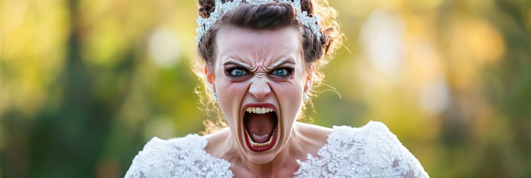 angry bride yelling