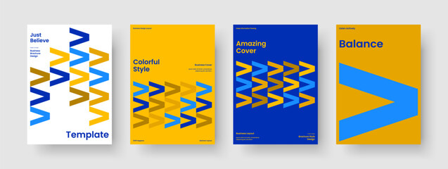 Fototapeta premium Modern Brochure Layout. Isolated Book Cover Template. Geometric Poster Design. Flyer. Report. Business Presentation. Background. Banner. Magazine. Notebook. Handbill. Brand Identity. Catalog